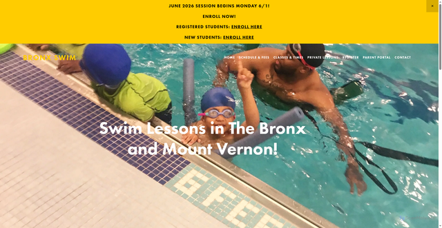 Security scan screenshot of https://bronxswim.com/