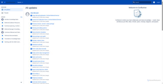 Security scan screenshot of https://documentation.cochrane.org