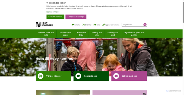 Security scan screenshot of https://www.heby.se/