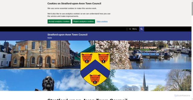 Security scan screenshot of http://stratford-tc.gov.uk/