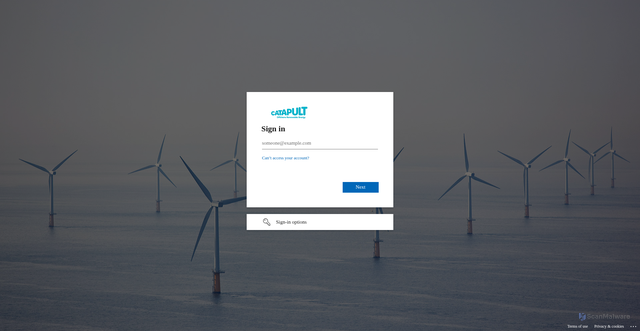 Security scan screenshot of https://catapultore-my.sharepoint.com