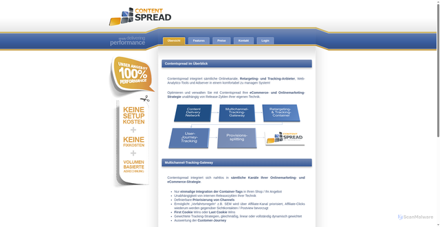 Security scan screenshot of https://contentspread.net