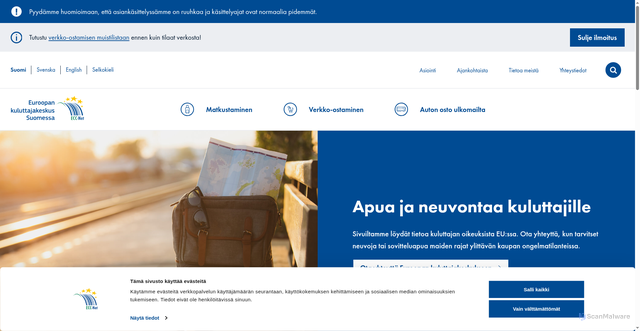 Security scan screenshot of https://ecc.fi