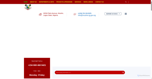 Security scan screenshot of https://mushin.lg.gov.ng