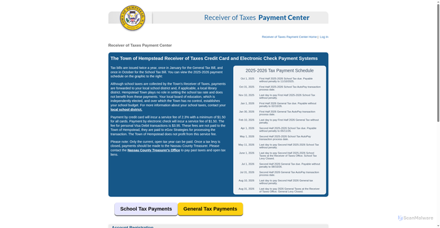 Security scan screenshot of https://hempstead.egovpayments.com