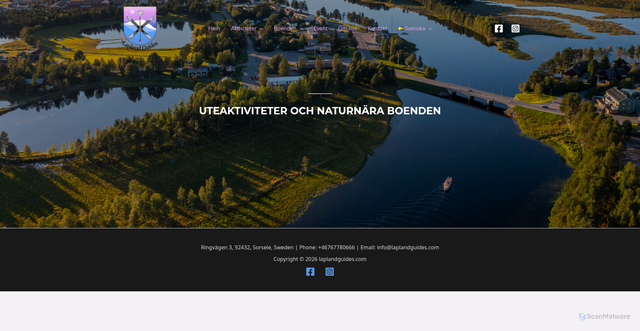 Security scan screenshot of https://laplandguides.se