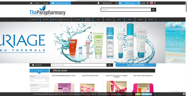 Security scan screenshot of https://www.the-parapharmacy.com