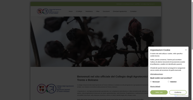 Security scan screenshot of https://www.agrotecnici.taa.it/it/