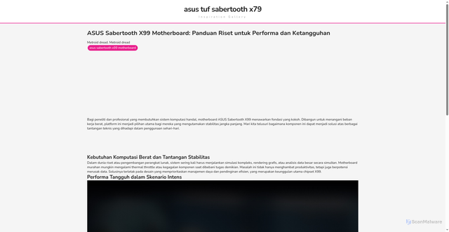 Security scan screenshot of https://terasinspiratifvision-dpjj88ku1r5n.edgeone.app/asus-sabertooth-x99-motherboard.html