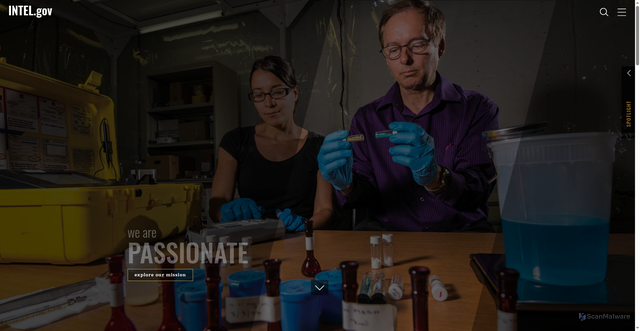 Security scan screenshot of https://intelligence.gov/