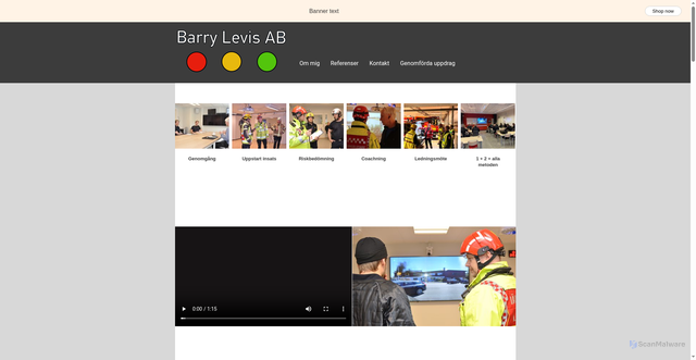 Security scan screenshot of https://barrylevisab.se