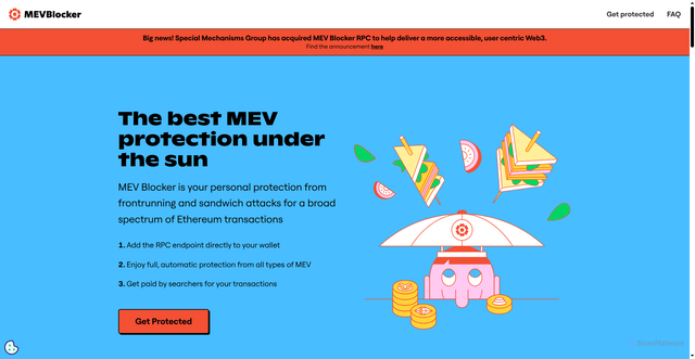 Security scan screenshot of https://mevblocker.io