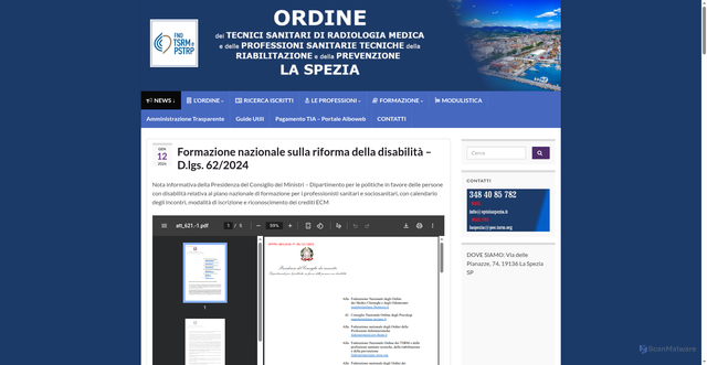 Security scan screenshot of https://optslaspezia.it/
