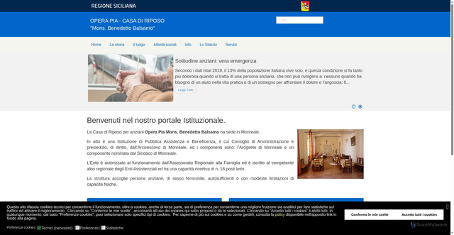 Security scan screenshot of https://www.casadiriposobalsamo.it/