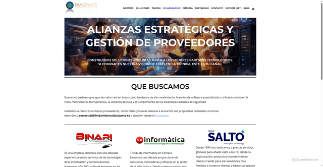Security scan screenshot of https://lleidainformatica.es/?p=1457