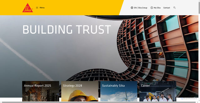Security scan screenshot of https://sika.com