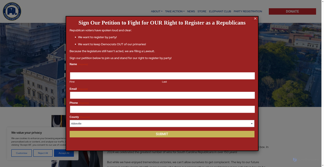Security scan screenshot of https://sc.gop/