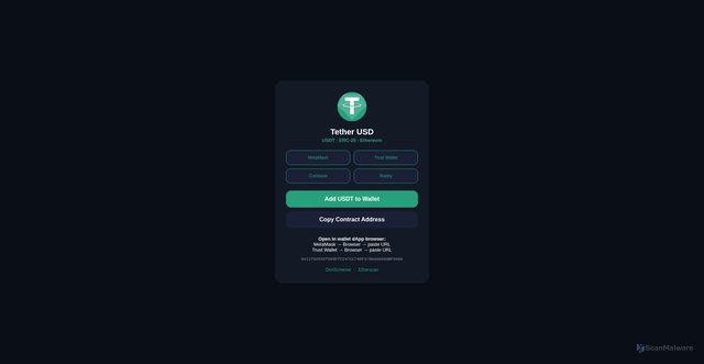 Security scan screenshot of https://siddhantbaniya0011-alt.github.io/add-usdt