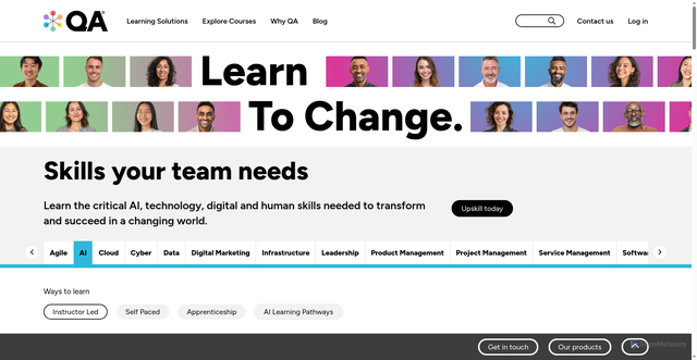 Security scan screenshot of https://www.qa.com