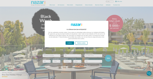 Security scan screenshot of https://www.nazar.se/