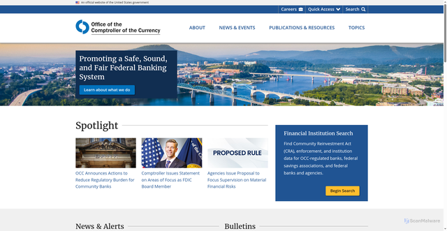 Security scan screenshot of https://www.occ.gov/