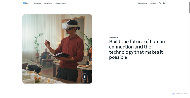 Security scan screenshot of https://www.meta.com/about/company-info/?srsltid=AfmBOooFbksKVKz0WE1QbMIG896BkjFoLq1-eEDeoL1rV2bNHvaanwkn