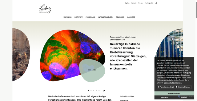 Security scan screenshot of https://www.leibniz-gemeinschaft.de/