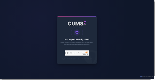 Security scan screenshot of https://cums.net