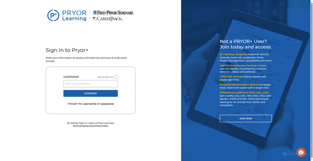 Security scan screenshot of https://lms.pryor.com