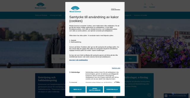 Security scan screenshot of https://www.motala.se/