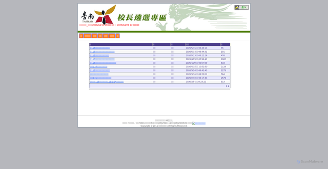 Security scan screenshot of https://principal.tn.edu.tw
