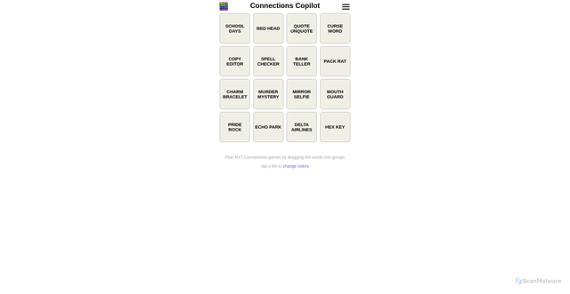 Security scan screenshot of https://connections-copilot.com/