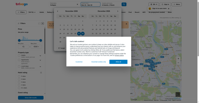 Security scan screenshot of https://www.trivago.nl
