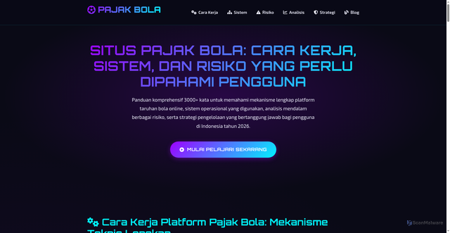 Security scan screenshot of http://www.pajakbl.com/