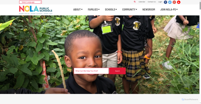 Security scan screenshot of http://nolapublicschools.com/