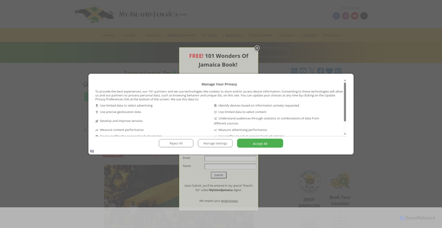 Security scan screenshot of https://www.my-island-jamaica.com/jamaican_independence_day.html