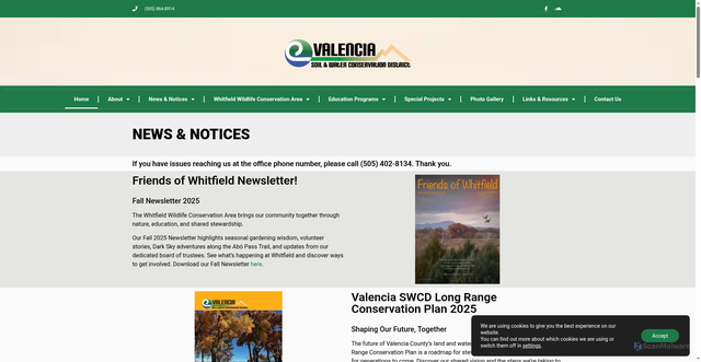 Security scan screenshot of https://valenciaswcd-nm.gov/