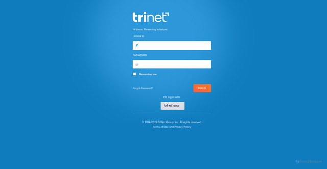 Security scan screenshot of https://trinethire.com