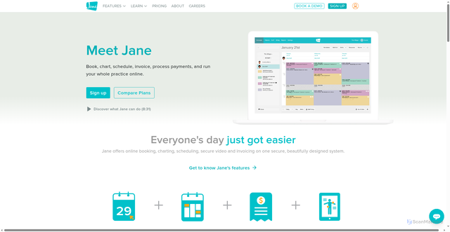 Security scan screenshot of https://jane.app