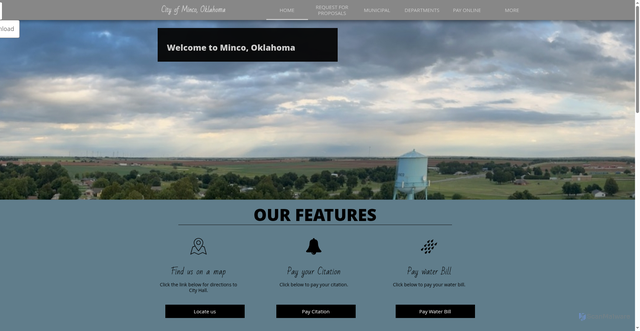 Security scan screenshot of https://minco-ok.gov/