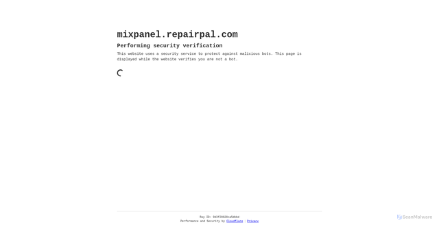 Security scan screenshot of https://mixpanel.repairpal.com