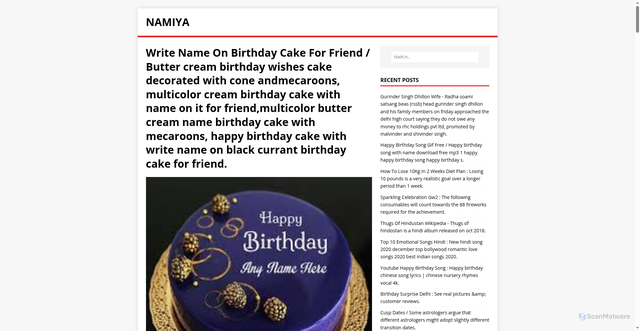 Security scan screenshot of https://yamintas.pages.dev/post/write-name-on-birthday-cake-for-friend/
