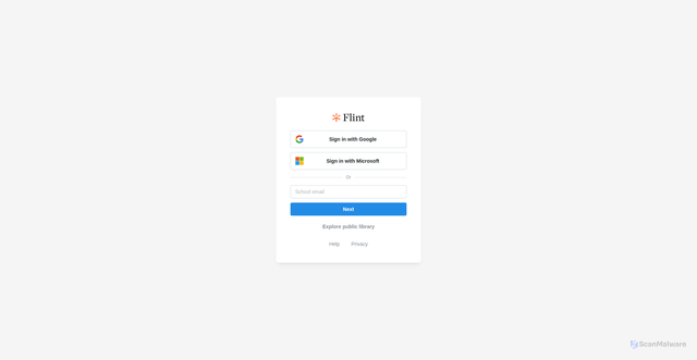 Security scan screenshot of https://app.flintk12.com