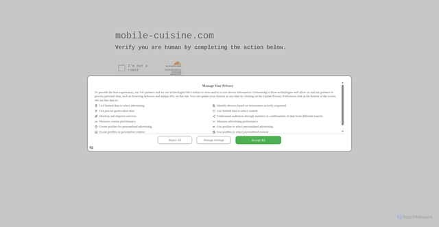 Security scan screenshot of https://mobile-cuisine.com/menu/shake-shack-prices/