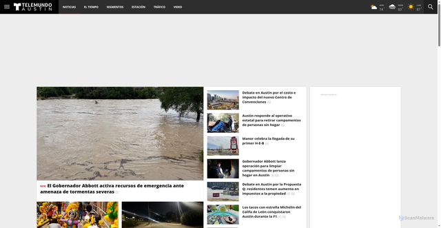 Security scan screenshot of https://telemundoaustin.com/