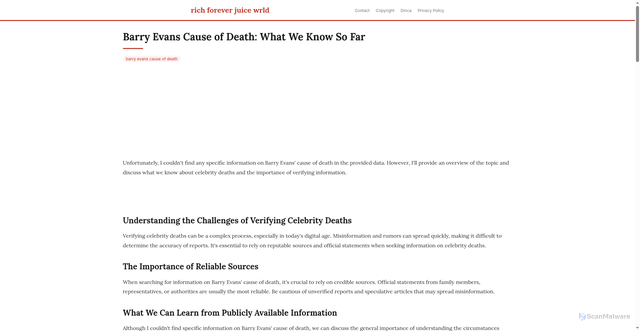 Security scan screenshot of https://duniacloudblog-dpurmyvdlpxs.edgeone.app/barry-evans-cause-of-death.html