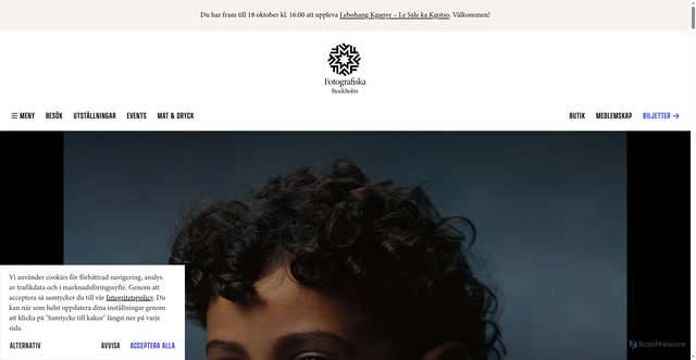 Security scan screenshot of https://fotografiska.se