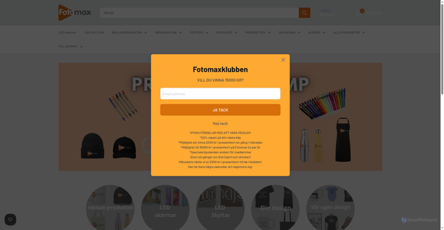 Security scan screenshot of https://fotomaxbutiken.se