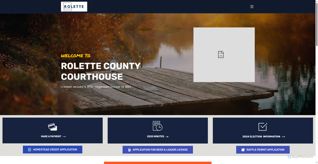 Security scan screenshot of https://rolettecountynd.gov/