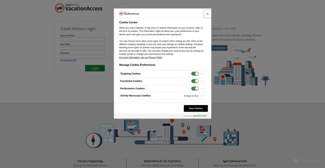 Security scan screenshot of https://www.vaxvacationaccess.com